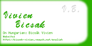 vivien bicsak business card