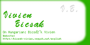 vivien bicsak business card